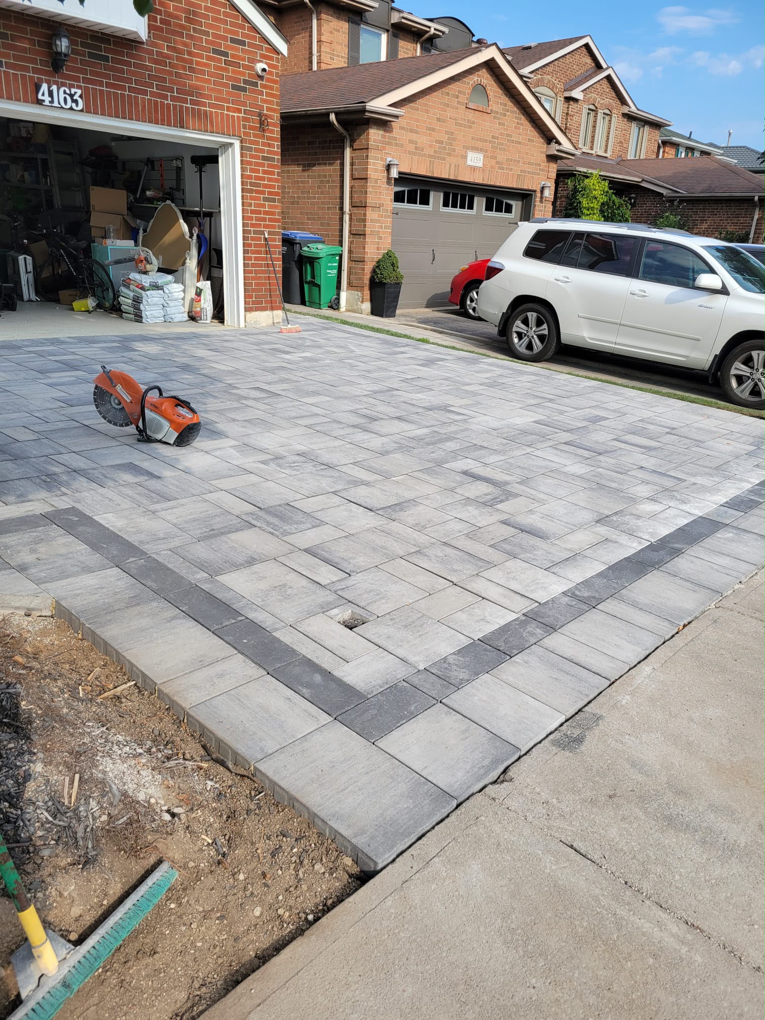Brick interlocking driveway in Vaughan